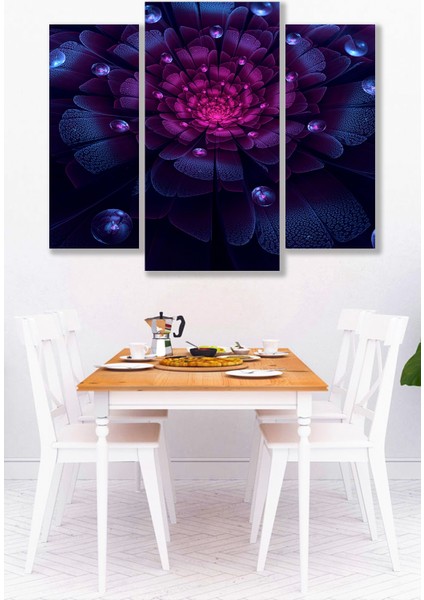 3 Parça Lotus Mdf Duvar Tablosu