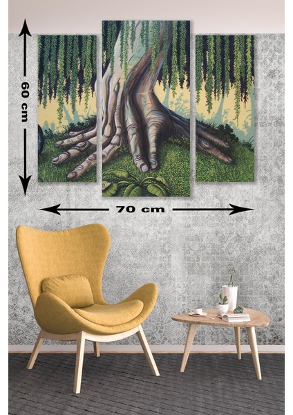 3 Parça Modern Desenli Ağaç Mdf Duvar Tablosu fiyatları