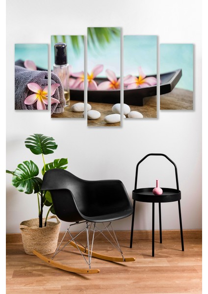 5 Parça Spa Masaj Uzakdoğu Mdf Duvar Tablosu