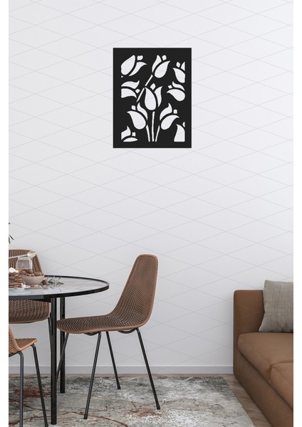 1 Parça Lale Çiçeği Desenli Duvar Tablosu