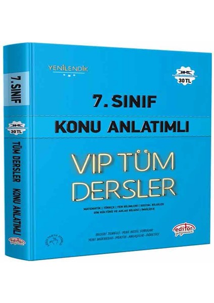 7. Sınıf Vıp Tüm Dersler Konu Anlatımlı Mavi Kitap