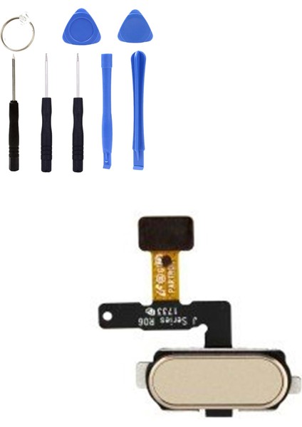 Samsung J3 Pro J330 Uyumlu Home Tuş Bordu + Tamir Seti Mavi