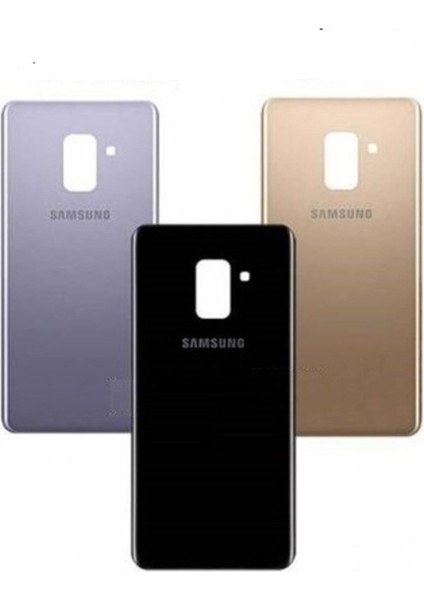 Telefon Kulübesi Samsung A8 2018 Plus (A730) Arka Kapak Batarya Pil Kapağı Gold