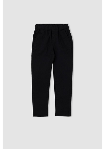 Erkek Çocuk Relax Fit Düz Paça Gabardin Pantolon T8850A621AU