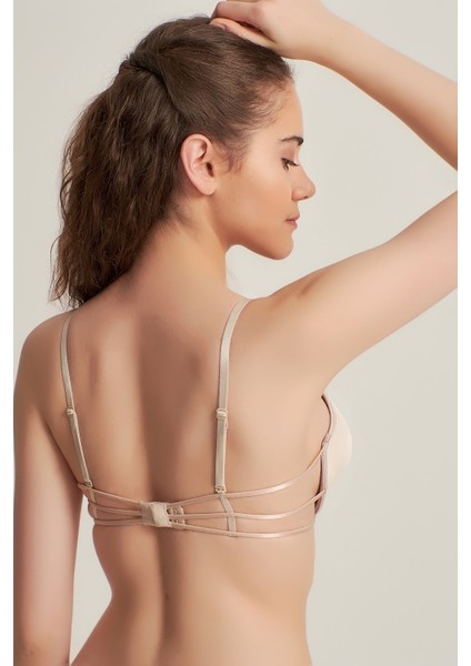 Kadın 7101017 Sırtı Biyeli Taşlı Destekli Sütyen Cappucino fiyatları