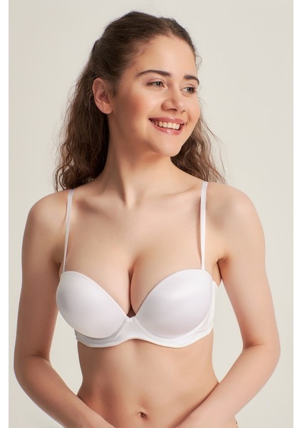 Kadın 7101316 Desteksiz Straplez Basic Bra Sütyen Beyaz