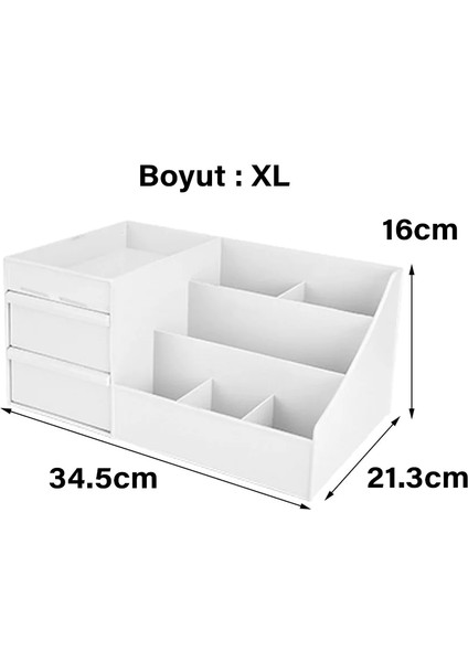 Elegance Makyaj Kozmetik Düzenleyici Ve Fırçalık Organizer 2'Li Set