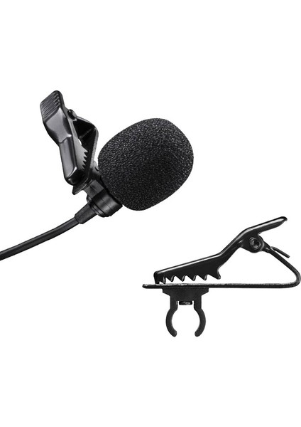 JH-043 Cep Telefonu Için 3.5 mm Jack Girişli Youtuber Yaka Mikrofonu