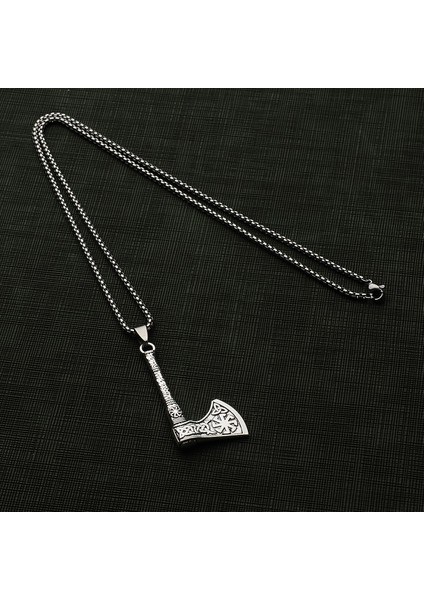 Viking Balta Kolovrat Triquetra Tasarım Çelik Kolye fiyatları