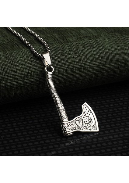 Viking Valknut Iskandinav Savaşçı Çelik Kolye