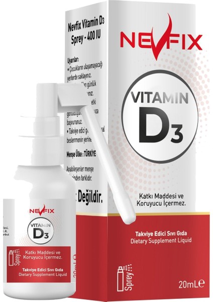 Magnesium Malat Taurat Glisinat Element Formül 180 Tablet & Nevfix Vitamin D3 Sıvı Sprey