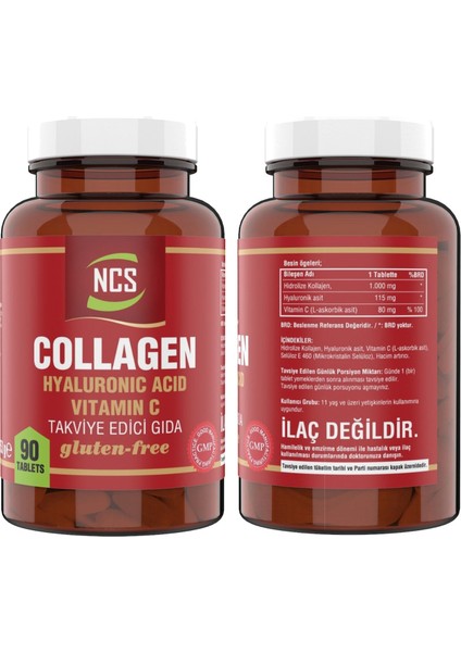 Collagen 1000 Mg Hidrolize Hyaluronic Acid Vitamin C 90 Tablet & Nevfix Vitamin D3 Sıvı Sprey fiyatları