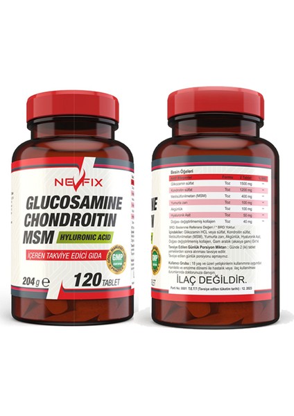 Glucosamine Chondroitin Msm 120 Tablet &  Nevfix Vitamin D3 Sıvı Sprey