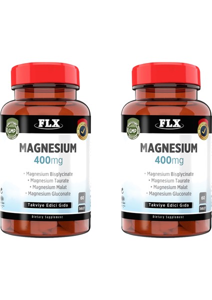 Magnezyum Magnesium Elementleri Complex 400 Mg 2 Kutu 60 Tablet