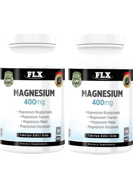 Magnezyum Magnesium Elementleri Complex 400 Mg 2 Kutu 90 Tablet