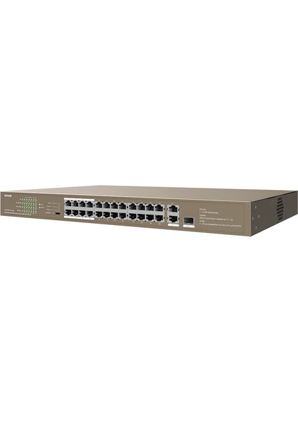 24PORT 250W Full Poe TEF1126P-24-250W 10/100/ 2X1000 1x Sfp Yönetilemez Switch Rackmount