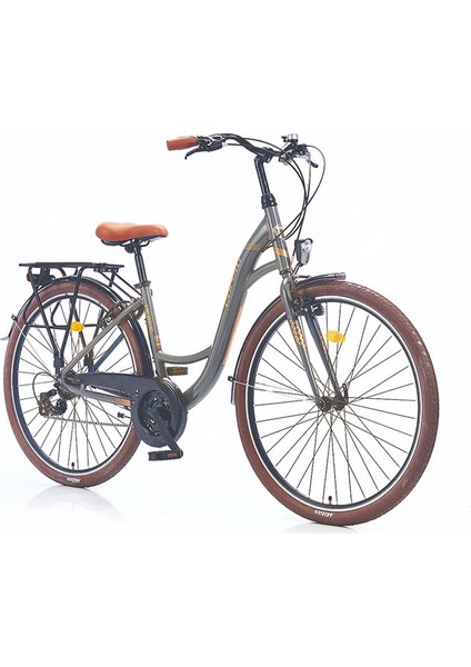 Merrie 26 Jant Vb 44K 21V Şehir Bisikleti Gri-Kahve