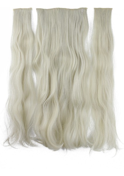 250 Gr 70 Cm Dalgalı Fiber Yarımay Set Beyaz Platin