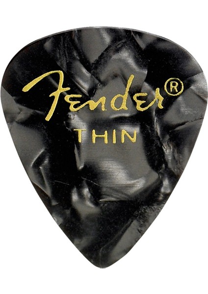 351 Premium Celluloid Picks Black Moto - Thin - 1 Adet Pena