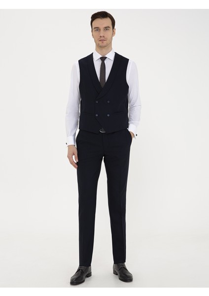 Lacivert Slim Fit Pantolon