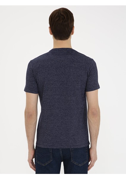Lacivert Bisiklet Yaka T-Shirt 50240270-VR033