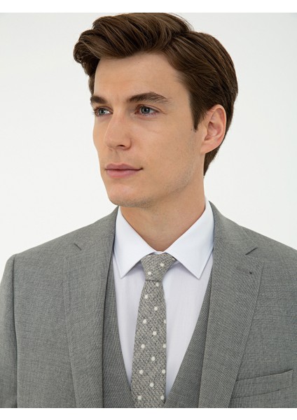 Gri Slim Fit Ceket