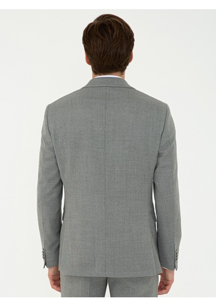 Gri Slim Fit Ceket