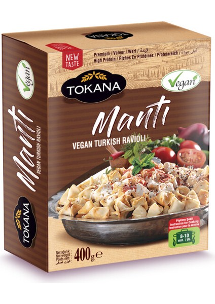 Dondurulmuş Tokana Vegan Mantı 400 gr