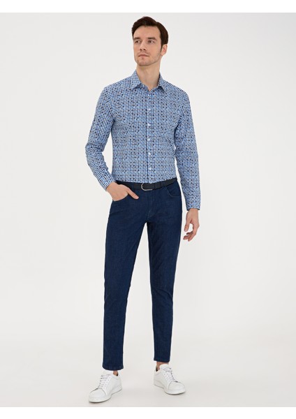 Mavi Slim Fit Gömlek