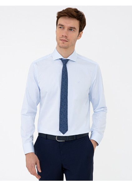Açık Mavi Casual Fit Basic Gömlek