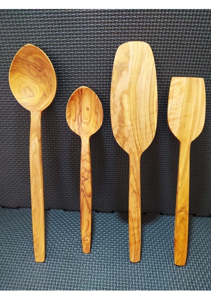 Zeytin Ağacı Spatula Kaşık Seti 4 ' Lü