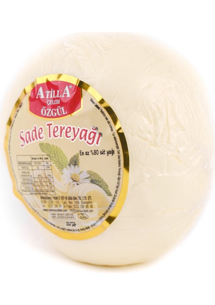 Yasin Gurme Açö Sade Tereyağ 500 gr fiyatları