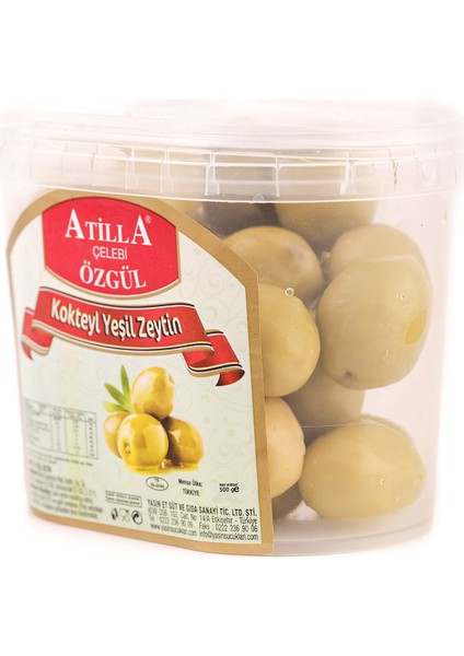 Yasin Gurme Açö Kokteyl Yeşil Zeytin 500 gr fiyatları