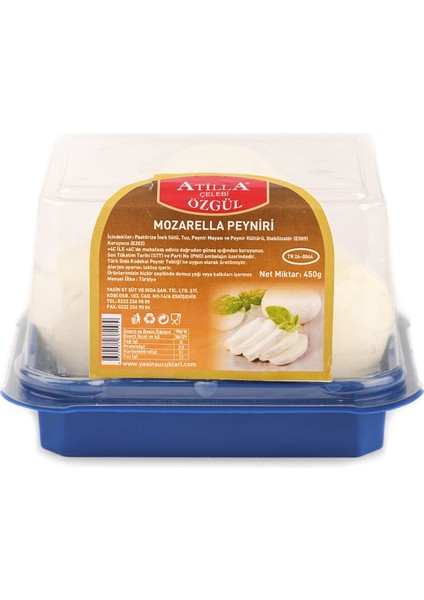 Yasin Gurme Açö Suda Mozzarella Peyniri 450 gr