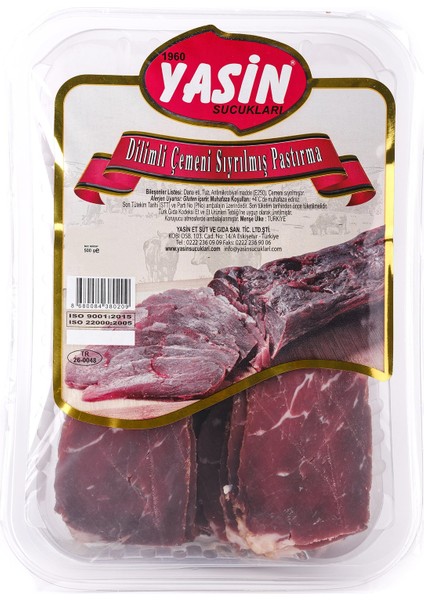 Çemensiz Pastırma 500 gr fiyatları