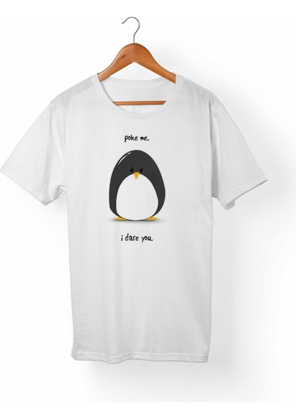 Penguen Baskılı Çocuk Beyaz Tişört