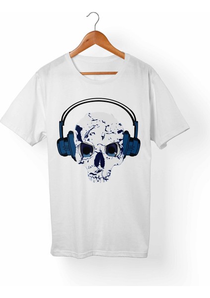 Kuru Kafa-Skull Çocuk Beyaz Tişört