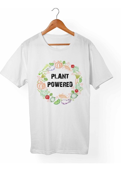 Vegan-Plant Powered Testing Çocuk Beyaz Tişört