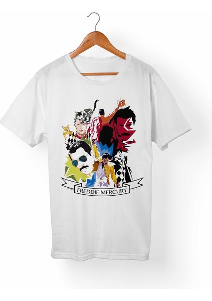 Queen-Freddie Mercury Çocuk Beyaz Tişört