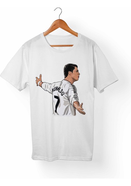 Cristian Ronaldo/ Cr7 Çocuk Beyaz Tişört