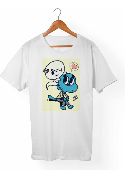Gumball Çocuk Beyaz Tişört