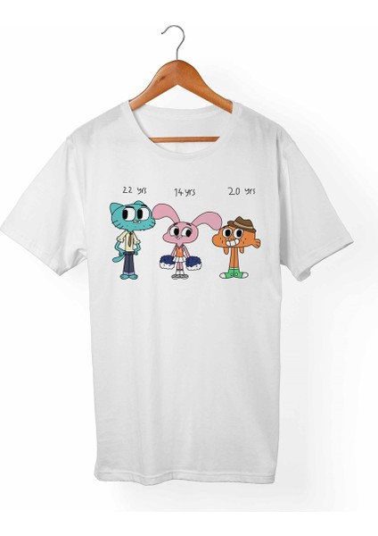 Gumball Çocuk Beyaz Tişört