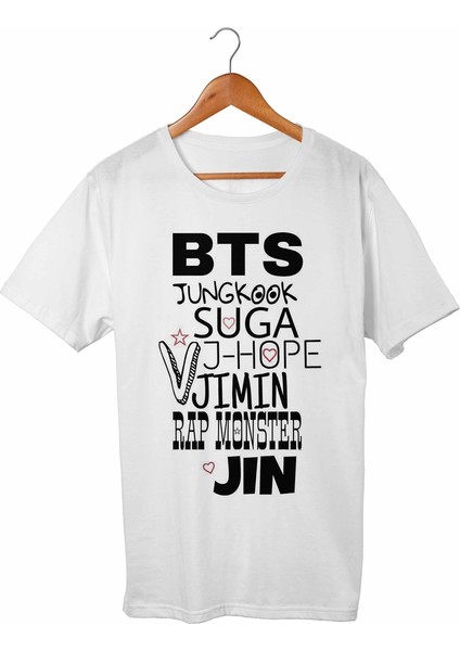 Bts Çocuk Beyaz Tişört