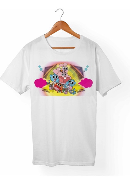 Gumball Çocuk Beyaz Tişört