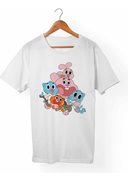 Gumball Çocuk Beyaz Tişört