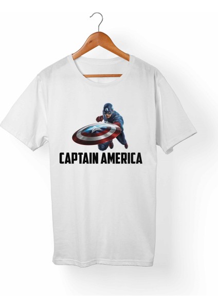 Captain America Çocuk Beyaz Tişört