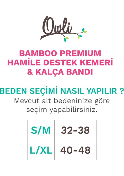 Bamboo Premium Hamile Destek Kemeri 2'si 1 Arada