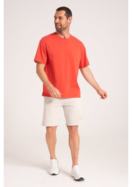 Oversize Erkek Tişört, Yüksek Kalite %100 Pamuk Göğüste Baskı Detaylı Coral Tshirt fiyatları