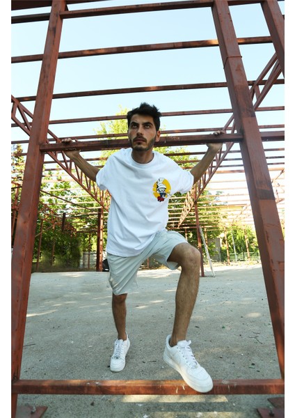 Unisex Beyaz Oversize I Chews You T-Shirt