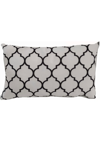 Moroccan Desenli Dijital Baskılı Dikdörtgen Kırlent Kılıfı